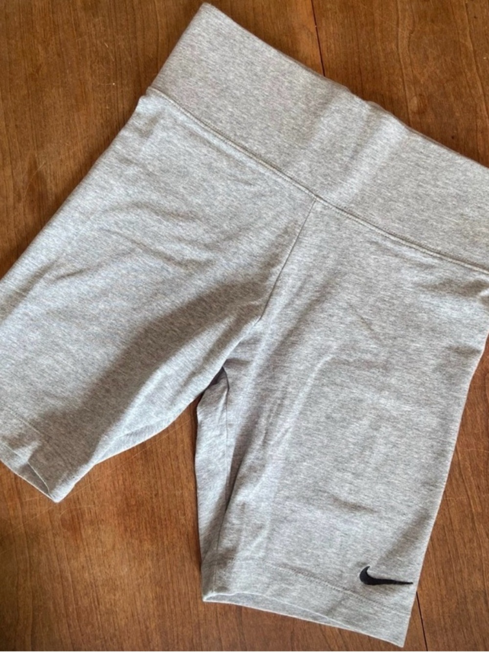 Nike Light Gray Women's High-Rise Bike Shorts